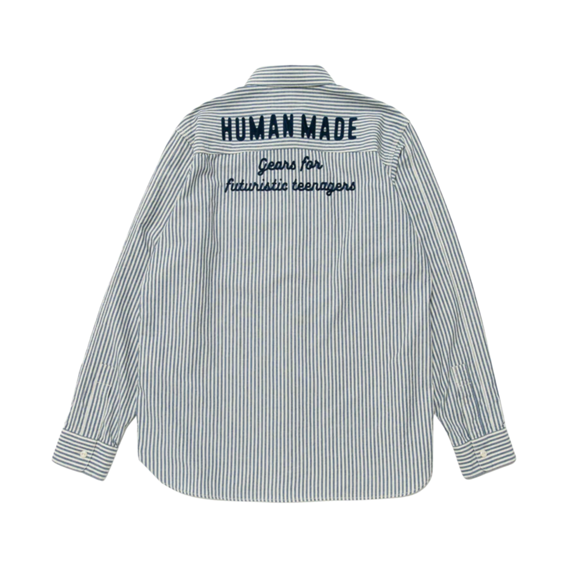 휴먼 메이드 스트라이프 워크 롱슬리브 셔츠 블루(Human Made Striped Work L/S Shirt Blue) - 2