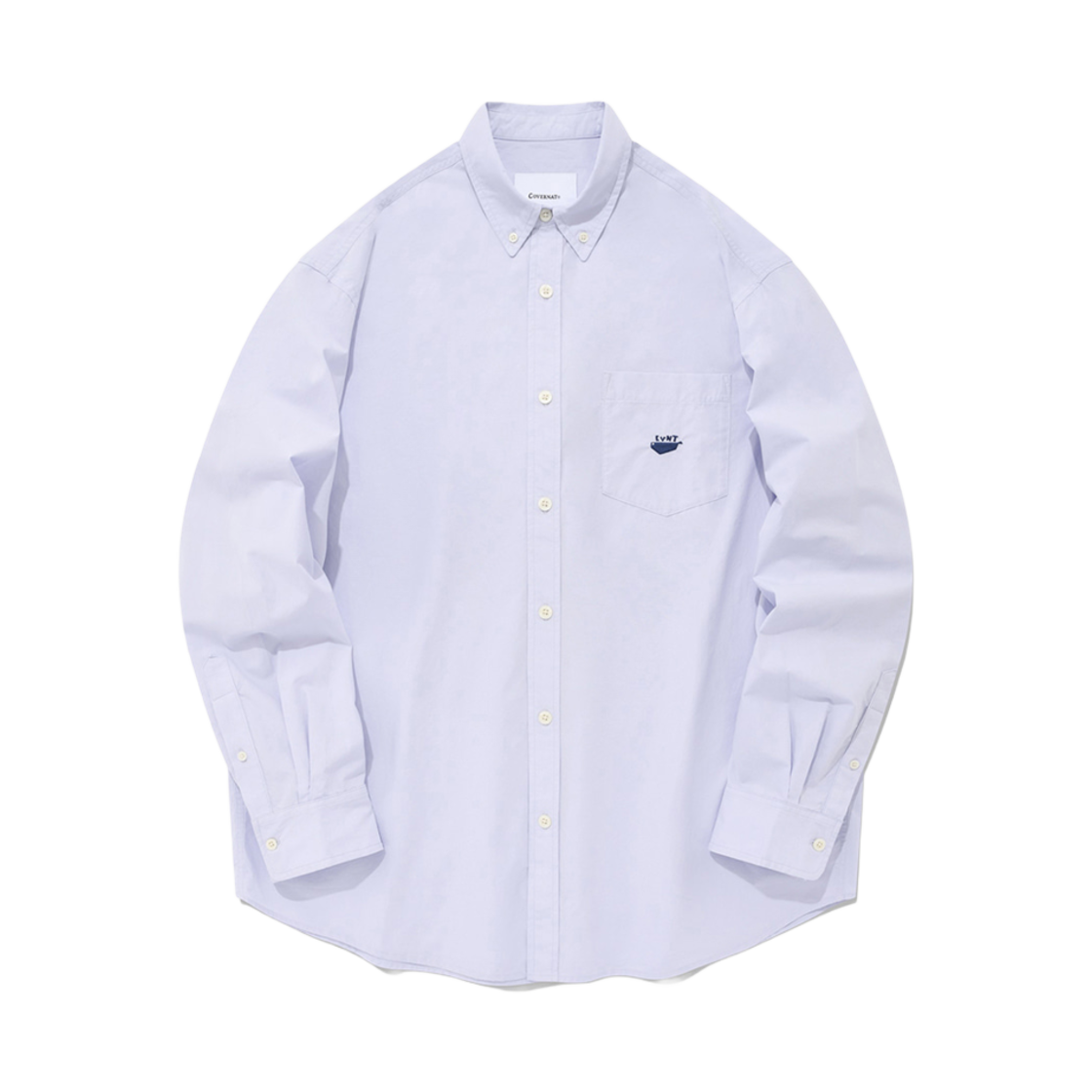 커버낫 웨일 로고 코튼 셔츠 라벤더(Covernat Wale Logo Cotton Shirt Lavender) - 1