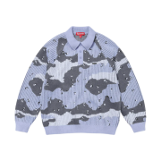 Supreme Small Box Polo Sweater Blue Camo - 24FW