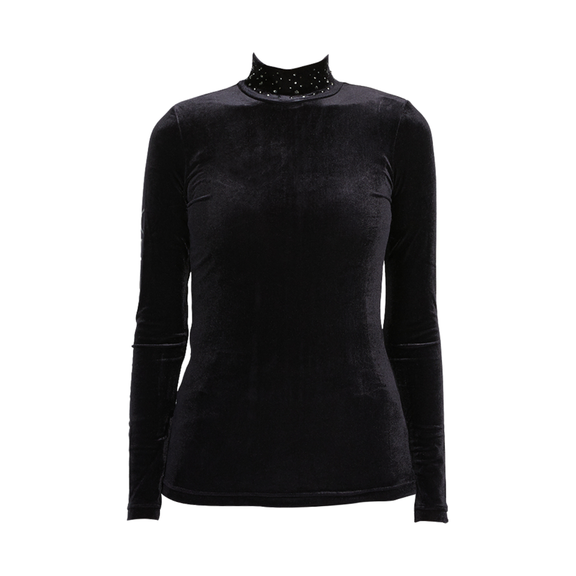 MLW-2D-AU05 (W) Mark & Lona Luxe Turtleneck Long Sleeve T-Shirt Black