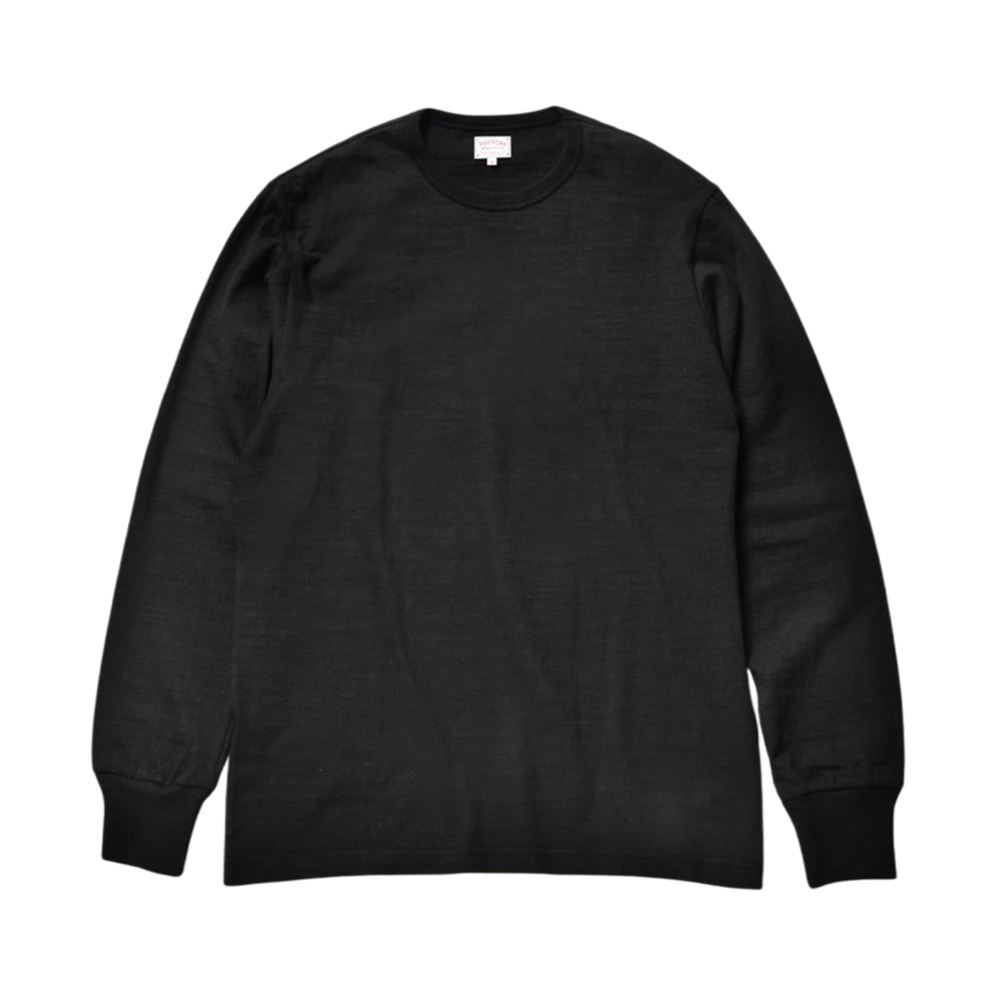 MC21109-030 The Real McCoy's Loopwheel Athletic Long Sleeve T-Shirt Black