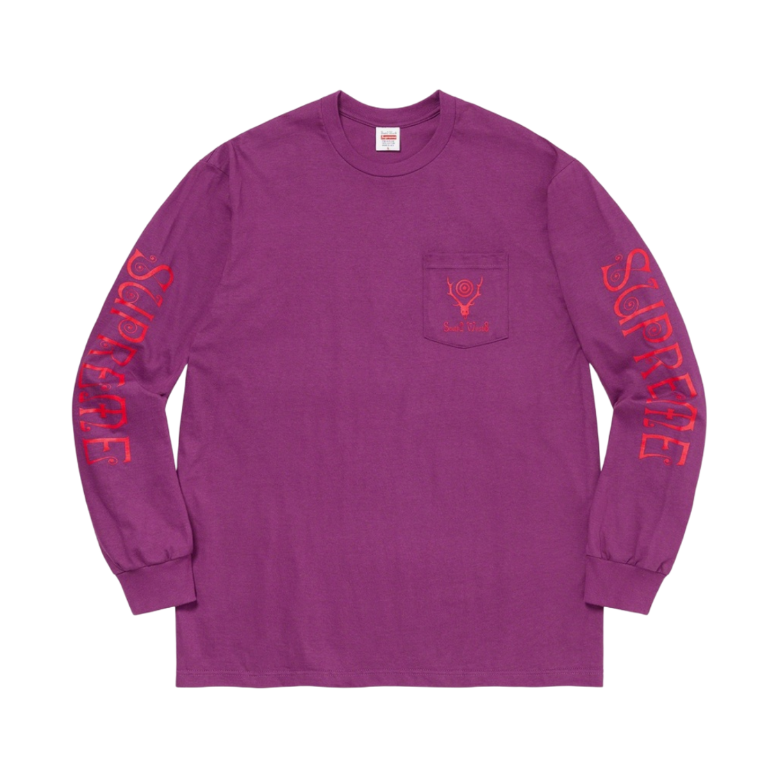 슈프림 x 사우스2 웨스트8 롱슬리브 포켓 티셔츠 퍼플 - 21SS(Supreme x South2 West8 L/S Pocket T-Shirt Purple - 21SS) - 1