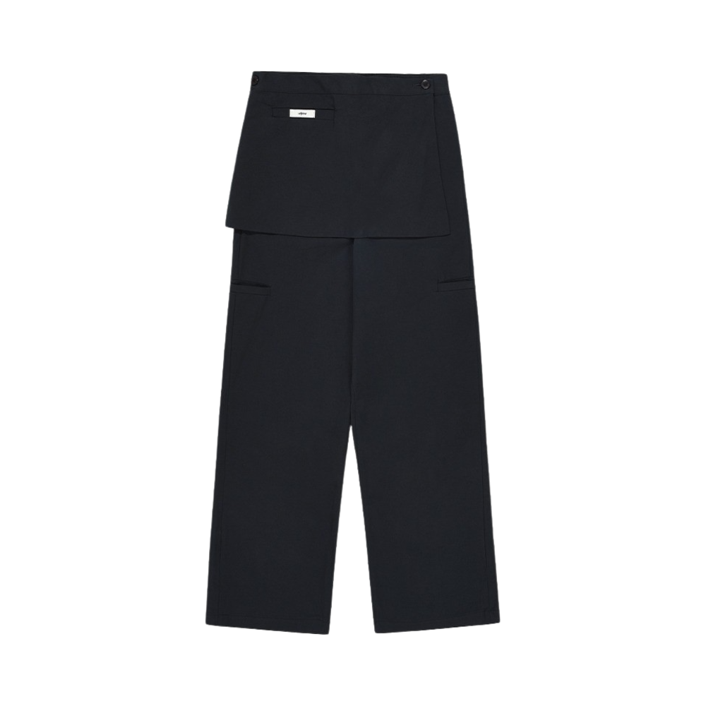 lr_039 Leterie Layerd Wrap Skirt Pants Navy