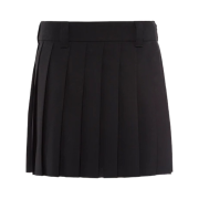 (W) Miu Miu Mohair Fabric Mini Skirt Black
