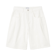 Millo Archive Denim Bermuda Pants Off White
