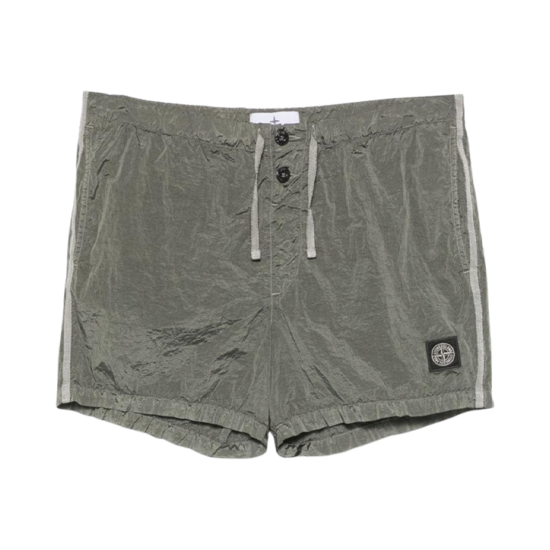 스톤 아일랜드 B100006 나일론 메탈 에코닐 포켓 디테일 슬림 핏 스윔 트렁크 밀리터리 그린 - 25SS(Stone Island B100006 Nylon Metal in Econyl Pocket Details Slim Fit Swim Trunks Military Green - 25SS) - 1