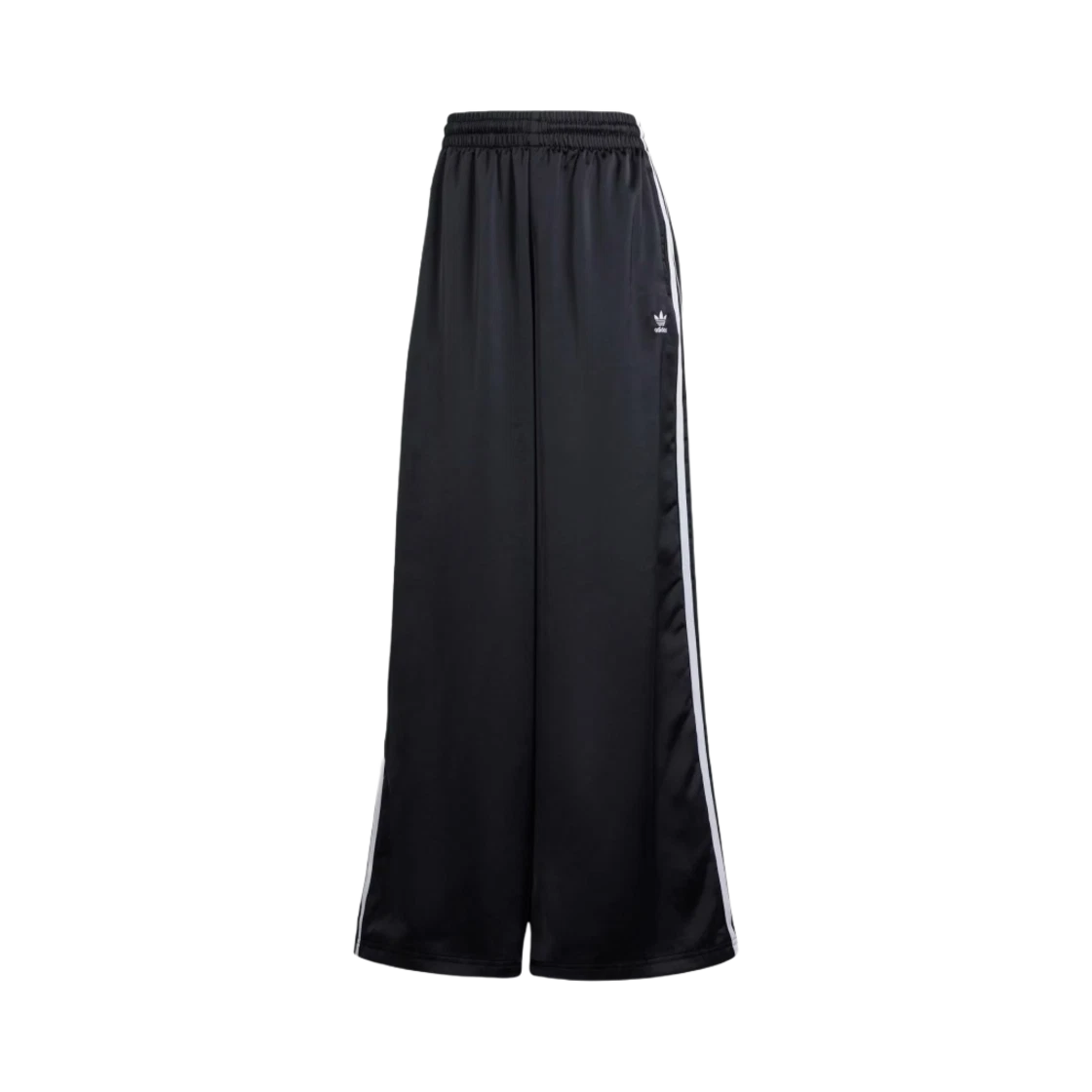 Adidas (W) Adidas Satin Wide Leg Joggers Black - KR Sizing · 28