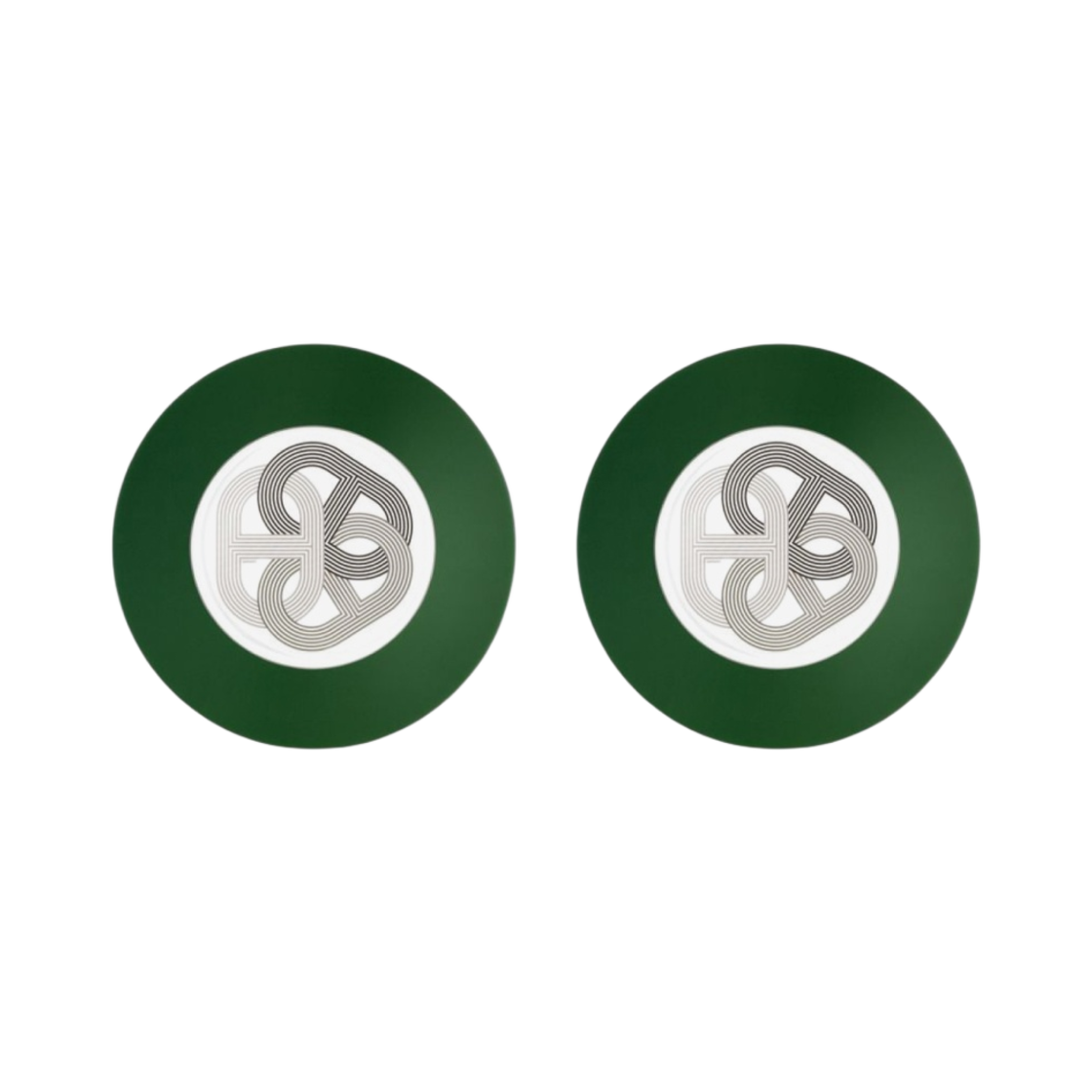 에르메스 랠리 24 라운드 플레이트 그린 (2개입)(Hermes Rallye 24 Round Plate Green (2 Plates)) - 1