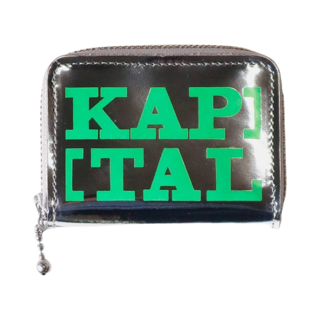 K2403XG506 Kapital Thumbs Up Mirror Leather Mini Wallet Green