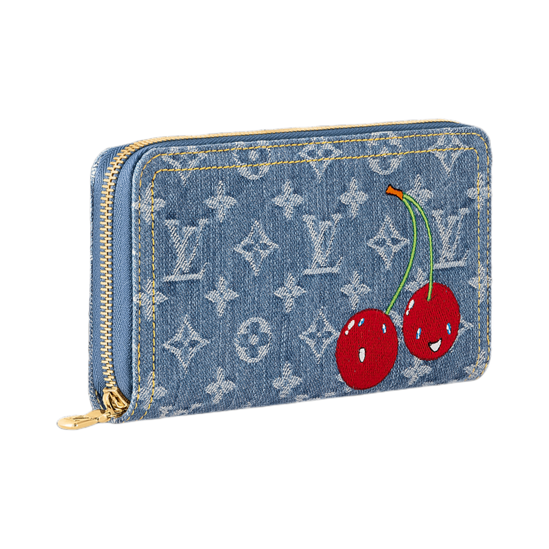 루이비통 x 무라카미 타카시 지피 월렛 모노그램 체리 데님(Louis Vuitton x Murakami Takashi Zippy Wallet Monogram Cherry Denim) - 2