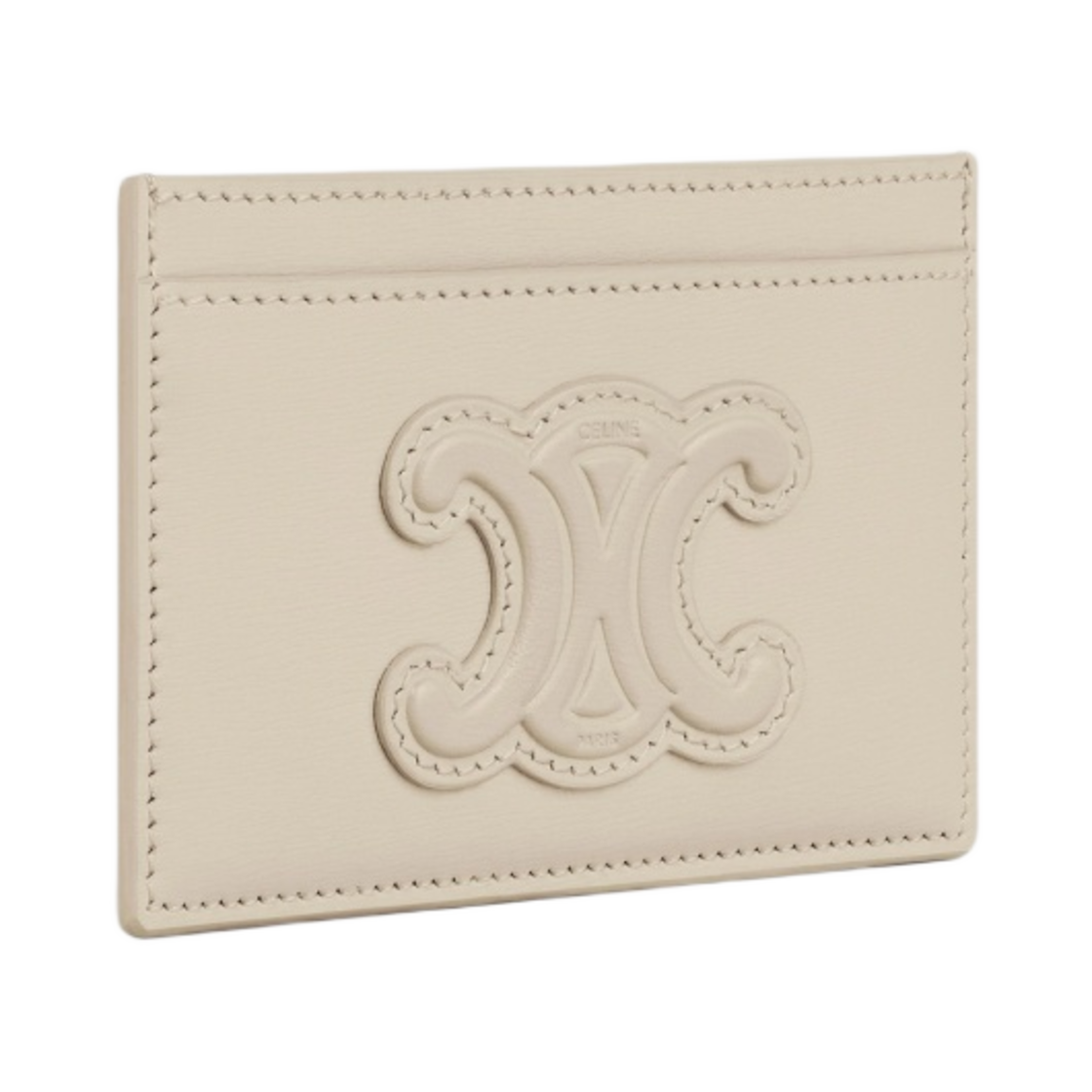 셀린느 샤이니 카프스킨 레더 트리옹프 카드 홀더 라이트 스톤(Celine Card Holder Cuir Triomphe in Shiny Calfskin Light Stone) - 2