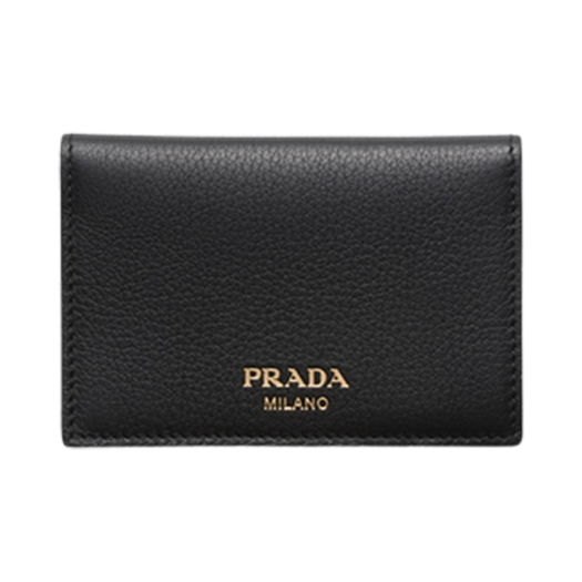 Prada Leather Card Holder Black
