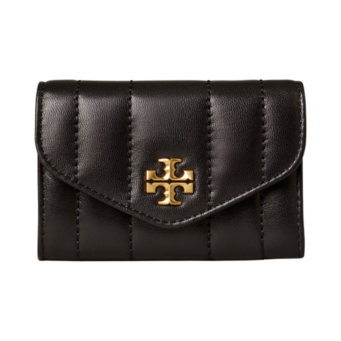 토리버치 키라 플랩 카드 케이스 블랙 롤드 골드(Tory Burch Kira Flap Card Case Black Rold Gold) - 1