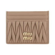 Miu Miu Matelasse Nappa Leather Card Holder Cameo
