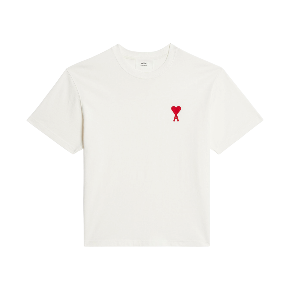 아미 스몰 하트 로고 티셔츠 내츄럴 화이트(AMI de Coeur T-Shirt Natural White)
