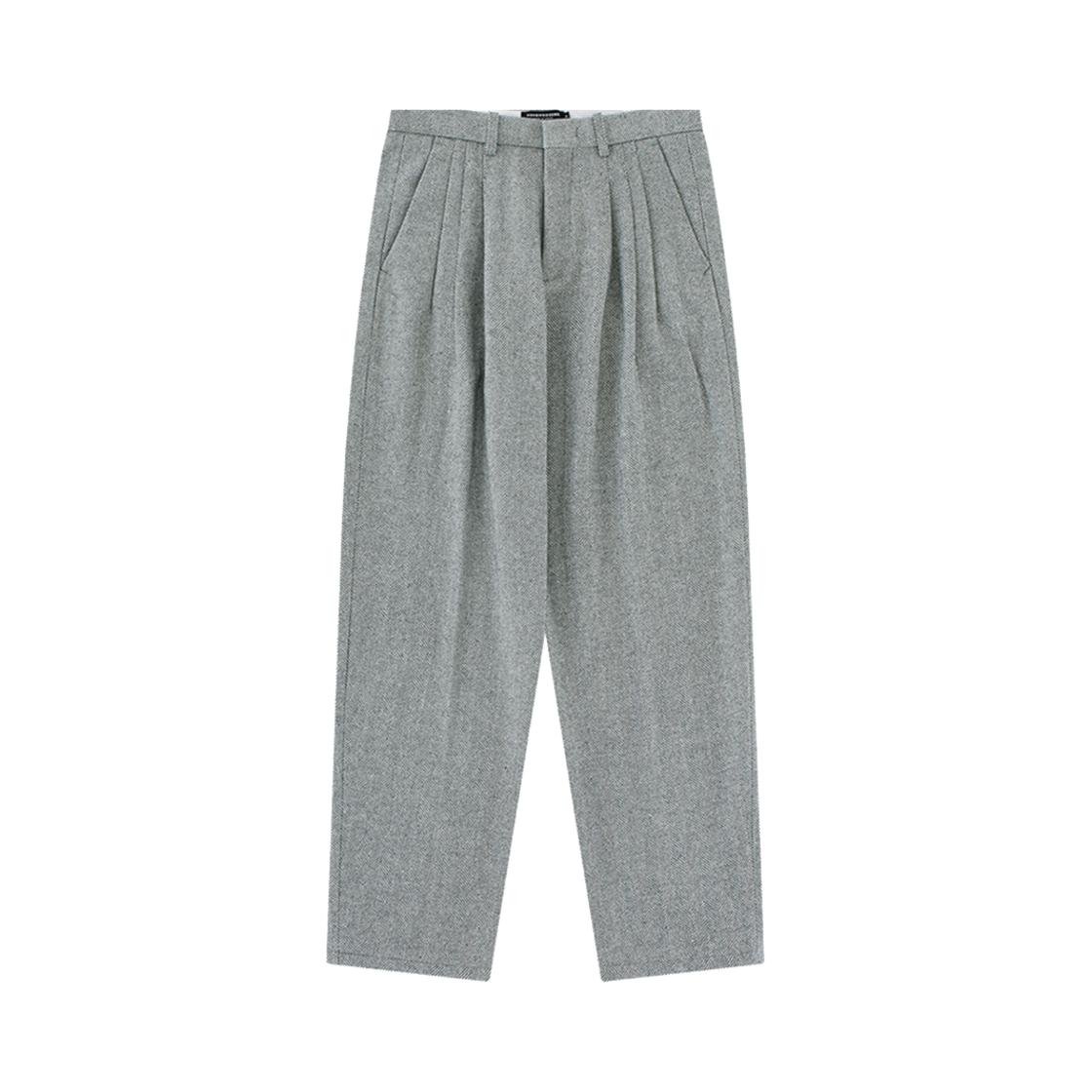 FW23PTS085GY Hongwoosung 3tucks Tapered Trousers Gray
