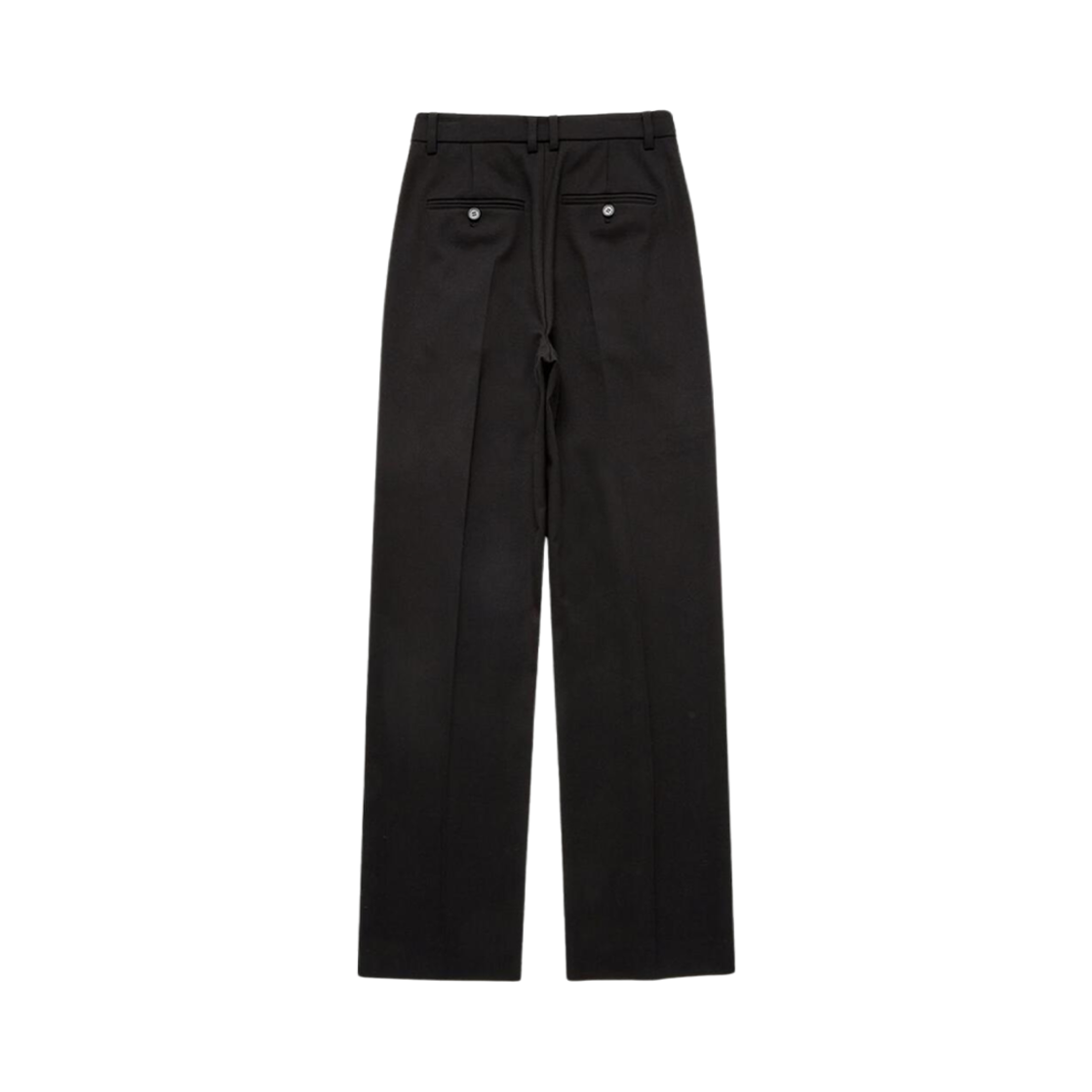 (W) 던스트 세미 와이드 울 슬랙스 블랙((W) Dunst Semi-Wide Wool Slacks Black) - 2