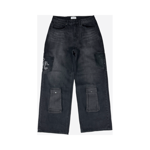 24-B007 BK Resurrection13 Pocket Monkey Pants Black