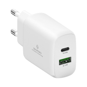 SINJIMORU GaN 30W Quick Dual Port Charger USB-C PD PPS iPhone Galaxy Adapter White