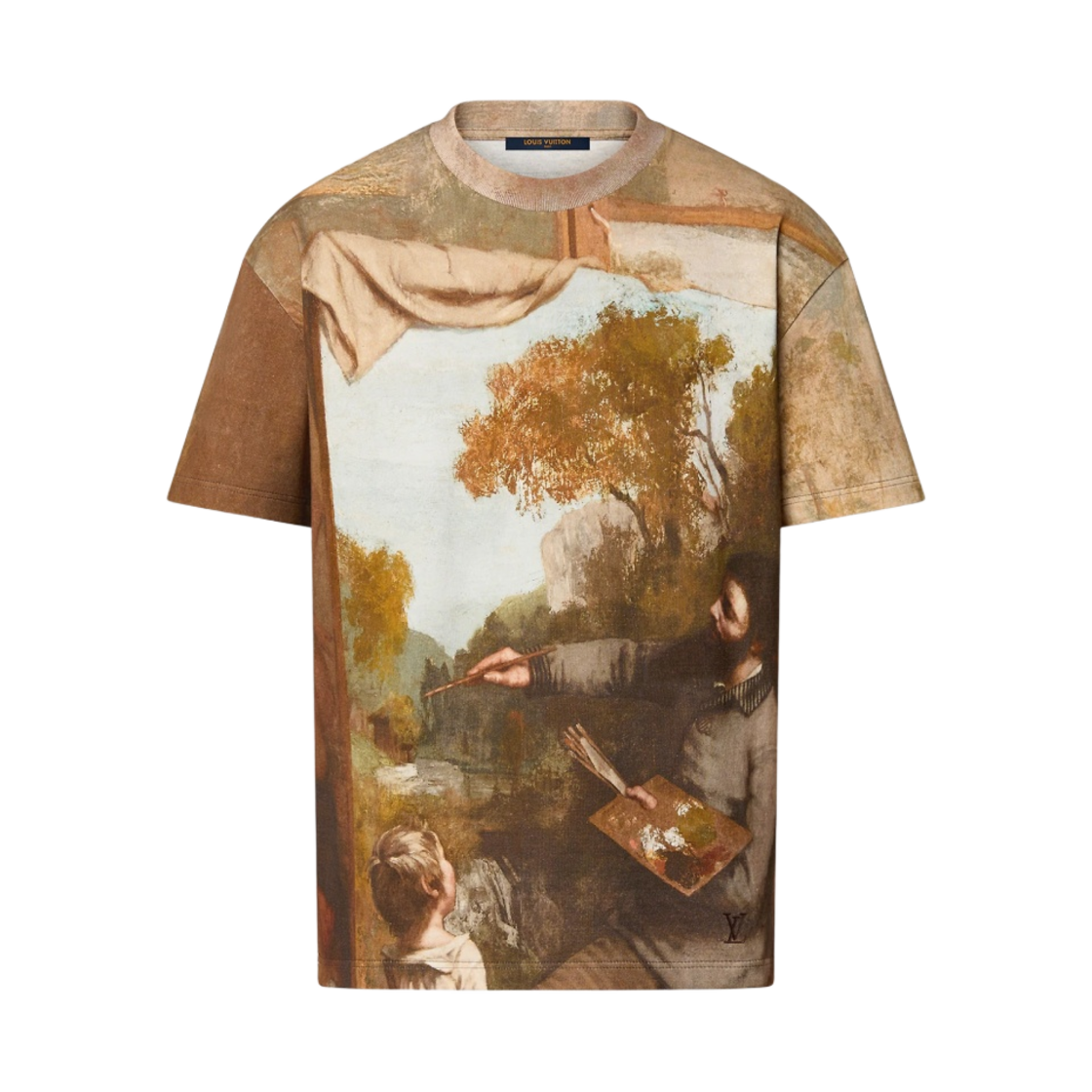 루이비통 쿠르베 페인팅 프린티드 티셔츠 멀티컬러(Louis Vuitton Courbet Painting Printed T-Shirt Multicolor) - 1