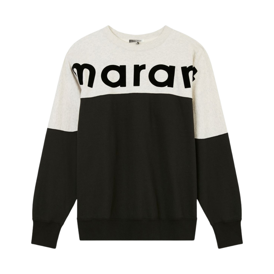 SW0259-00M006H-02FK Isabel Marant Howley Two Tone Logo Sweatshirt Faded Black