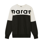 Isabel Marant Howley Two Tone Logo Sweatshirt Faded Black