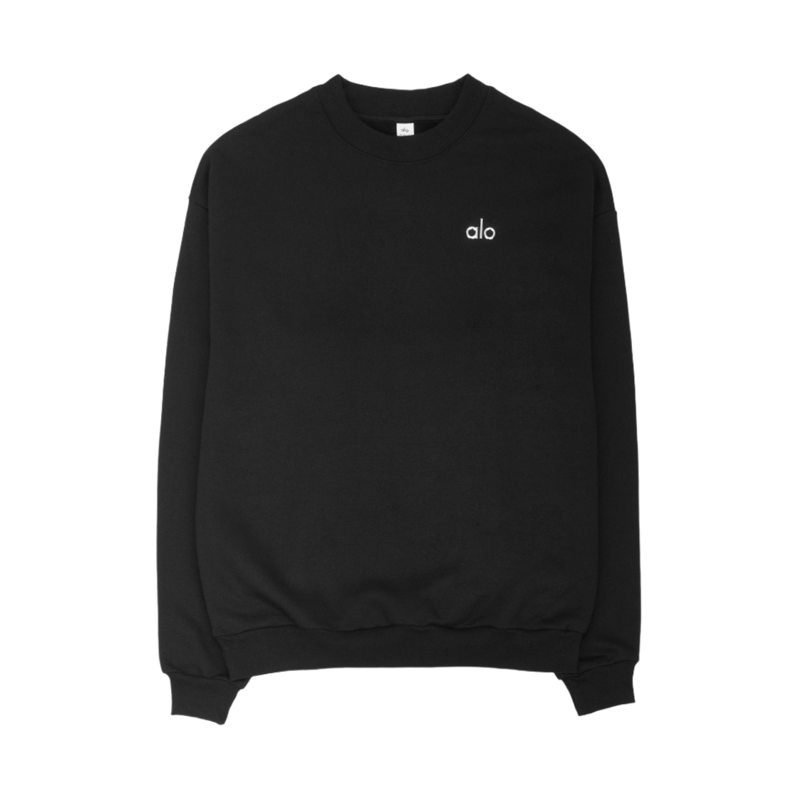 (W) 알로 요가 어콜레이드 크루넥 풀오버 블랙((W) Alo Yoga Accolade Crew Neck Pullover Black)
