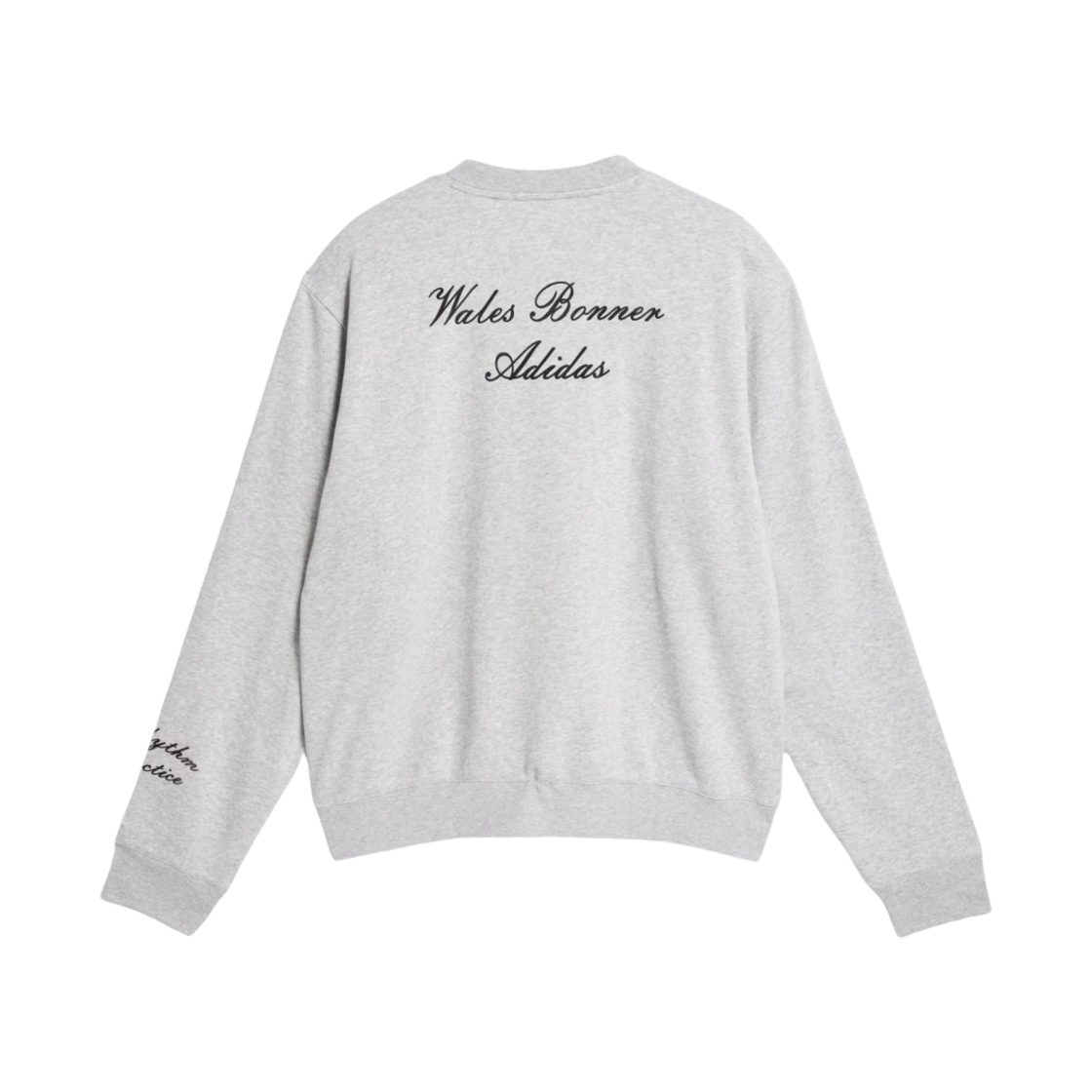 IW1172 Adidas x Wales Bonner Long Sleeve Crew Top Medium Grey Heather - KR Sizing