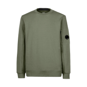 C.P. Company Diagonal Raised Fleece Sweatshirt Thyme Green - 22FW
