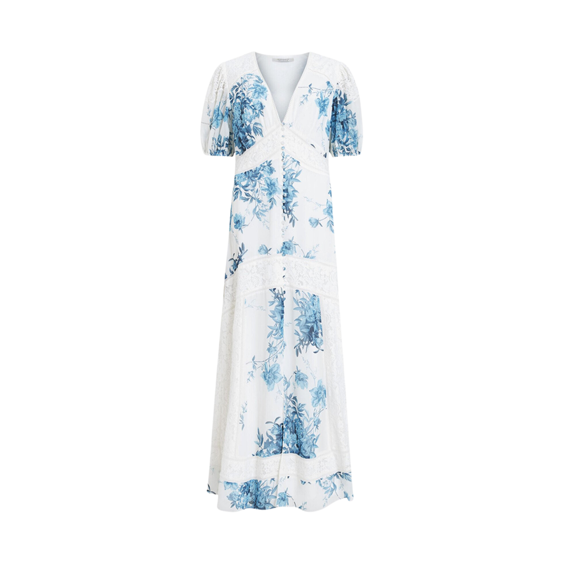 (W) 올 세인츠 디나 데코라 드레스 데님 블루((W) All Saints Dinah Dekorah Dress Denim Blue)