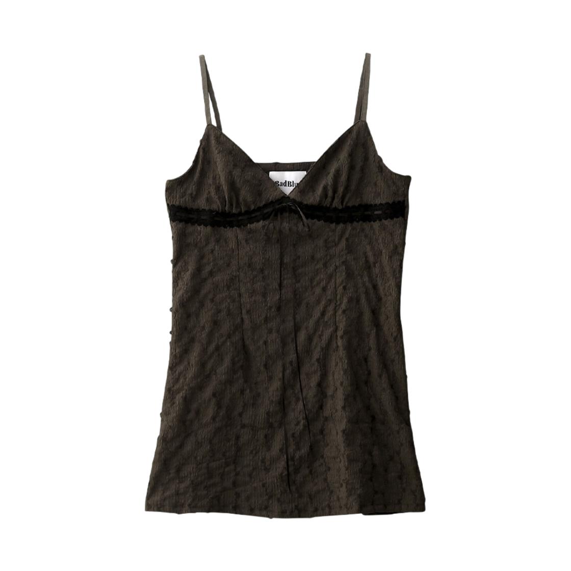 배드블루 머디 리본 드레스 브라운(BadBlue Muddy Ribbon Dress Brown)