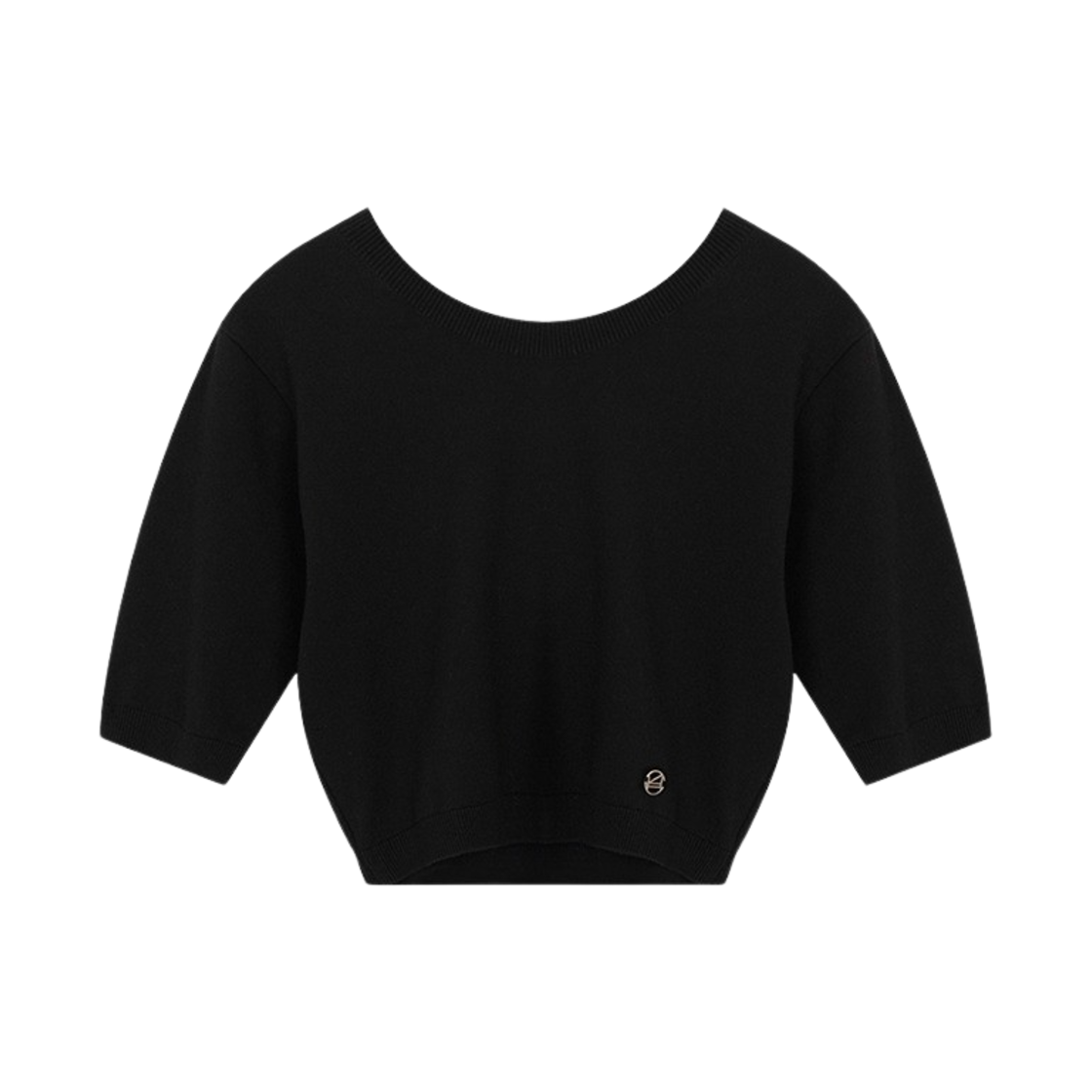 레하 우먼 캐럿 크롭 니트 블랙(Leha Women Carat Cropped Knit Black)