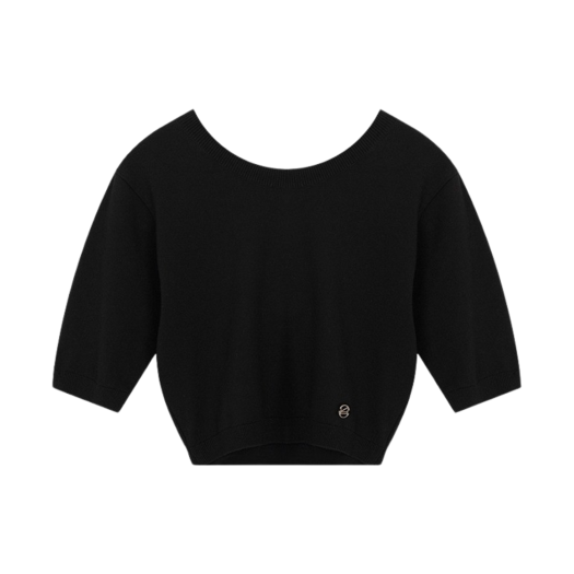 DP2KT001 Leha Women Carat Cropped Knit Black