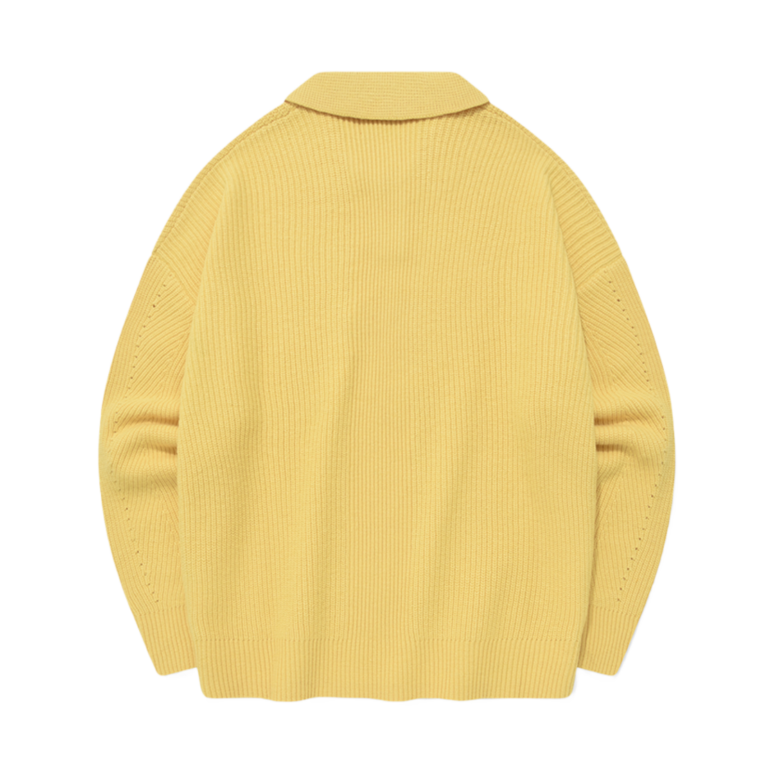 커버낫 램스울 카라 니트 옐로우(Covernat Lambswool Collar Knit Yellow) - 2
