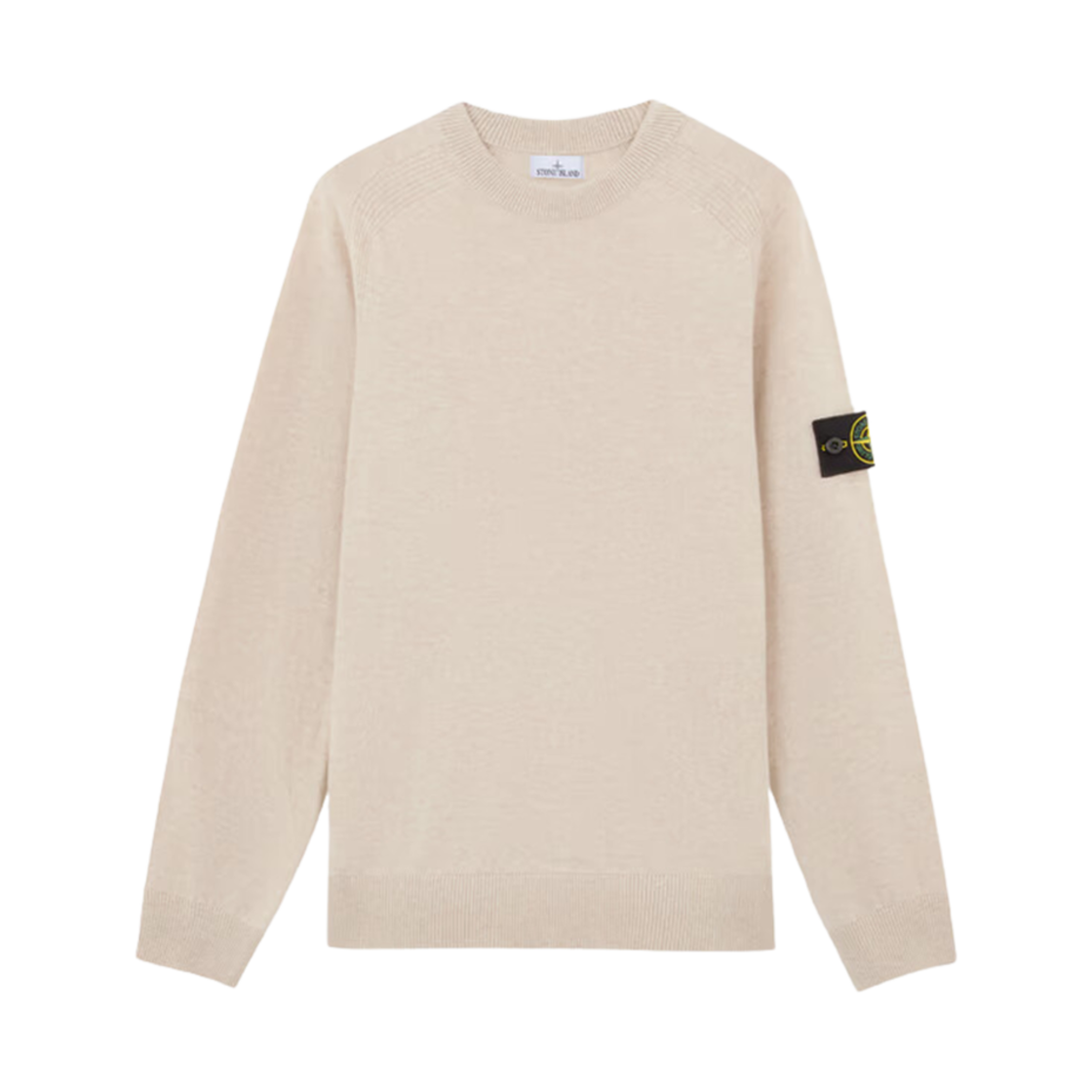 8115545B4-V0M97 Stone Island 523B4 Light RWS Geelong Wool Loose Fit Knit Off White Melange - 24FW