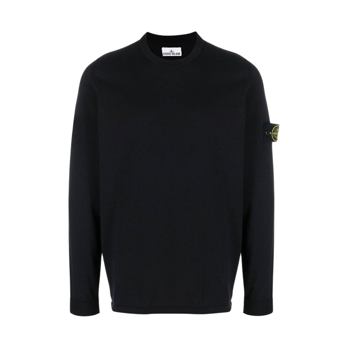 K1S1551000-62S00B9-V0020 Stone Island 5510006 Logo Cotton Crewneck Sweater Navy Blue - 25SS