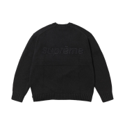 Supreme Tonal Applique Sweater Black - 25SS