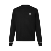 Louis Vuitton Long Sleeved Cotton Crewneck Black