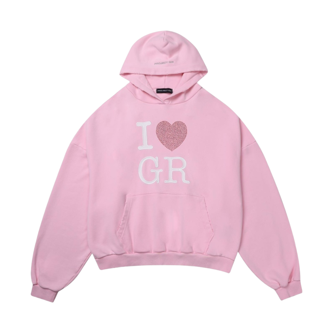 프로젝트 G/R 아이 러브 GR 후드 핑크 - 하우스 오브 GR 한정(Project G/R I Love GR Hoodie Pink - Haus of GR Exclusive)