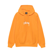 Stussy Stock Logo Applique Hoodie Tangerine
