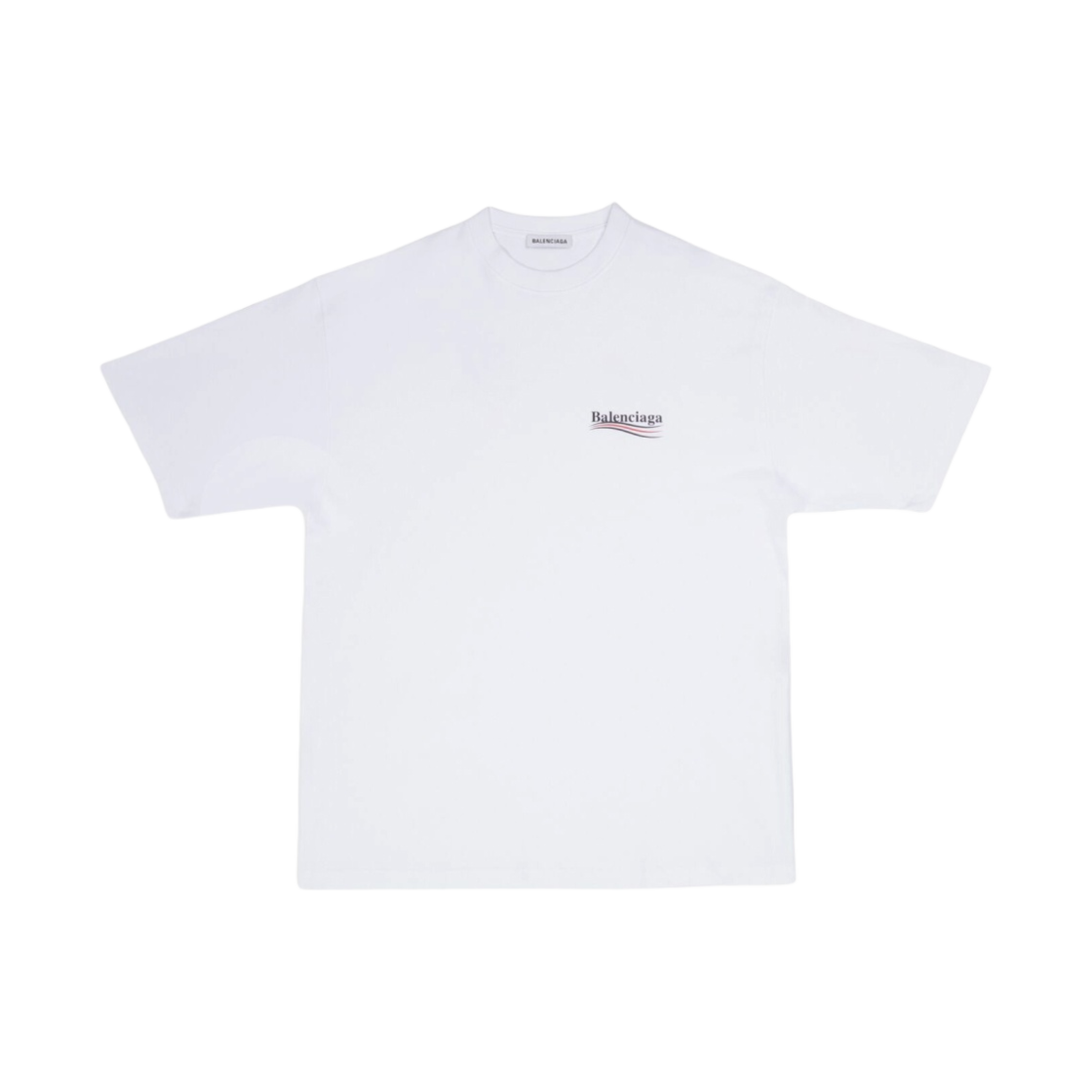 (W) 발렌시아가 폴리티컬 캠페인라 지 핏 티셔츠 화이트((W) Balenciaga Political Campaign Large Fit T-Shirt White) - 1