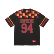 Supreme Patchwork Yoke Football Top Black - 24FW