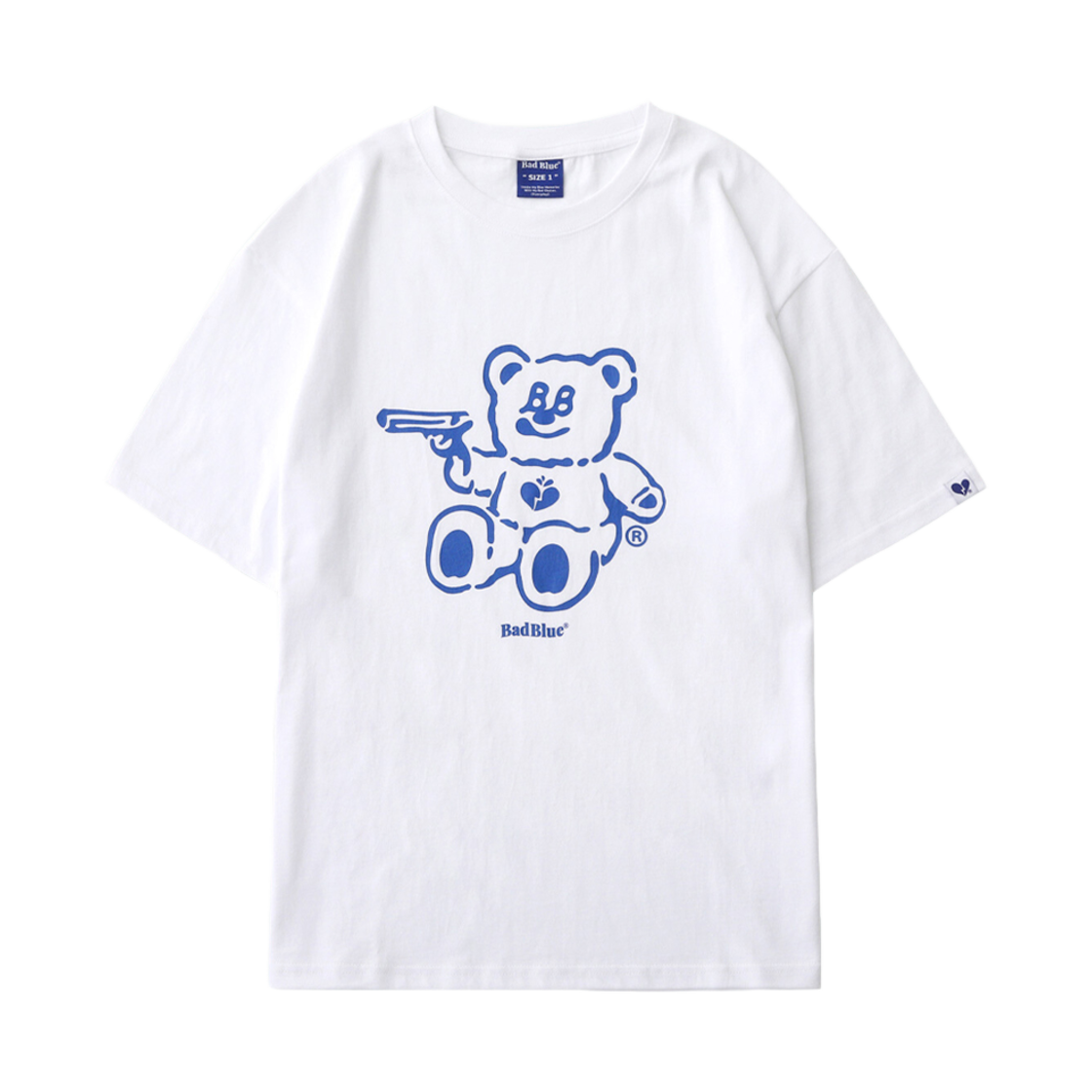 배드블루 베드베어 티 화이트(BadBlue Badbear Tee White)