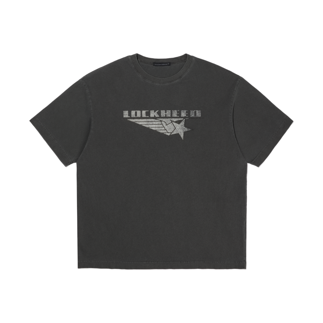 L24UTS001CHA LOCKHEED MARTIN OG LM Star Garment Dyed T-Shirt Charcoal