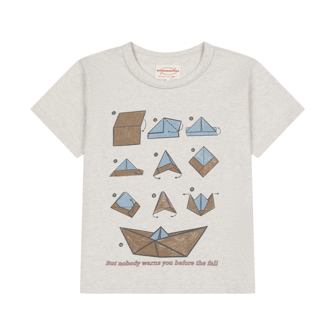 프라블럼올웨이즈 크럼플드 보야지 티셔츠 오트밀(Problemallways Crumpled Voyage T-Shirt Oatmeal)
