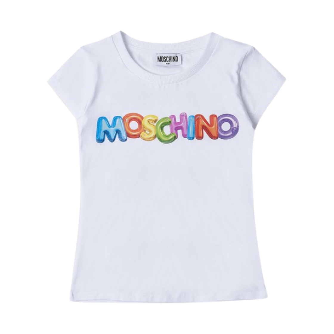 (키즈) 모스키노 로고 숏슬리브 티셔츠 화이트((Kids) Moschino Logo Short Sleeve T-Shirt White) - 1