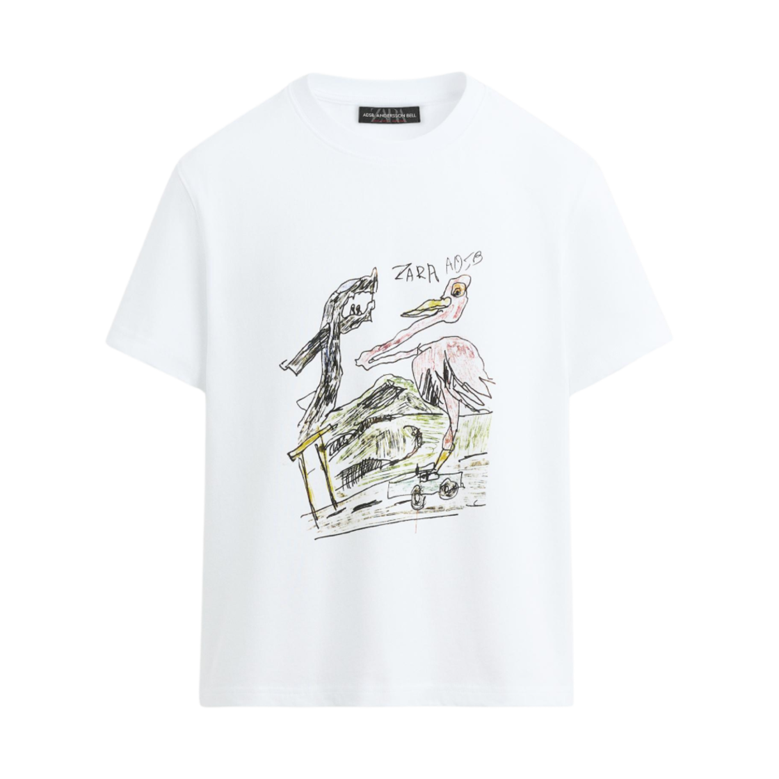 【Zara x Andersson Bell】 Rib Contrast T-Shirt White 자라 x 앤더슨벨 립 콘트라스트 티셔츠 화이트 | Zara | KREAM