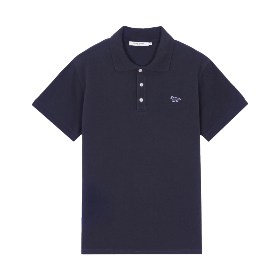 HM00205KJ7009-P480 Maison Kitsune Navy Fox Patch Classic Polo Navy