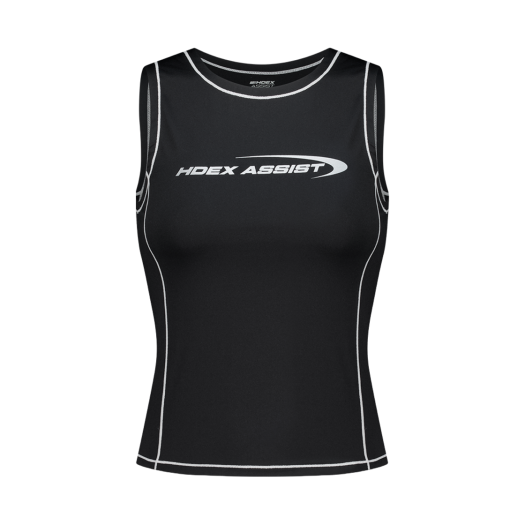 H257WSRSL230BK HDEX Womens Assist Contrast Tank Top Black