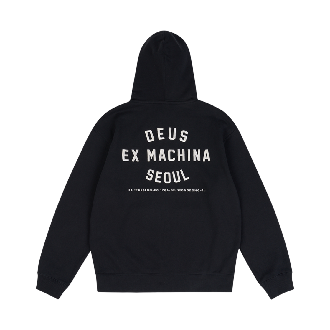 D253UZH010-099/D261UZH010-099 Deus Ex Machina College Address Hoodie Zip Up Black